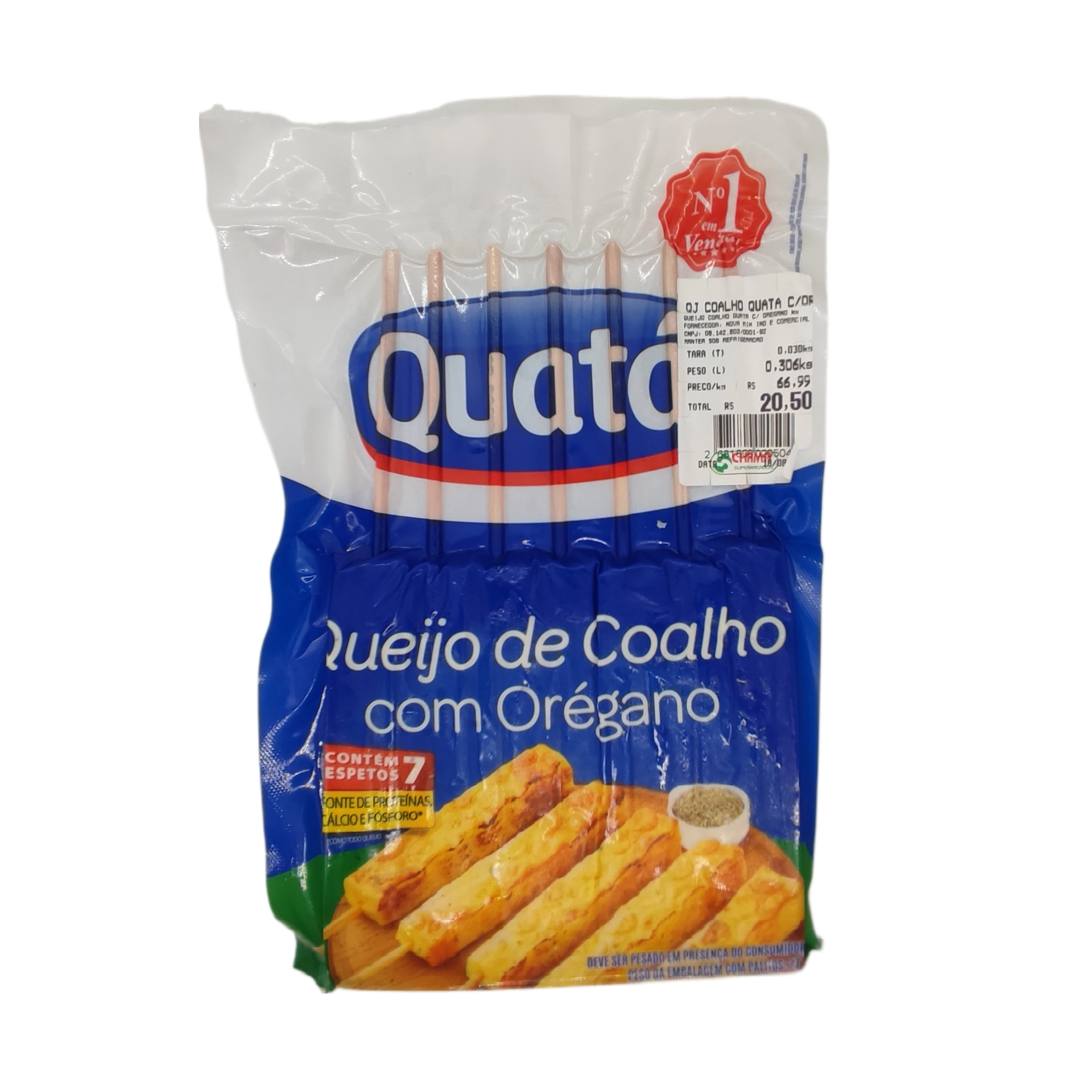 Queijo Coalho Em Espeto Orégano Quatá 7 Unidades