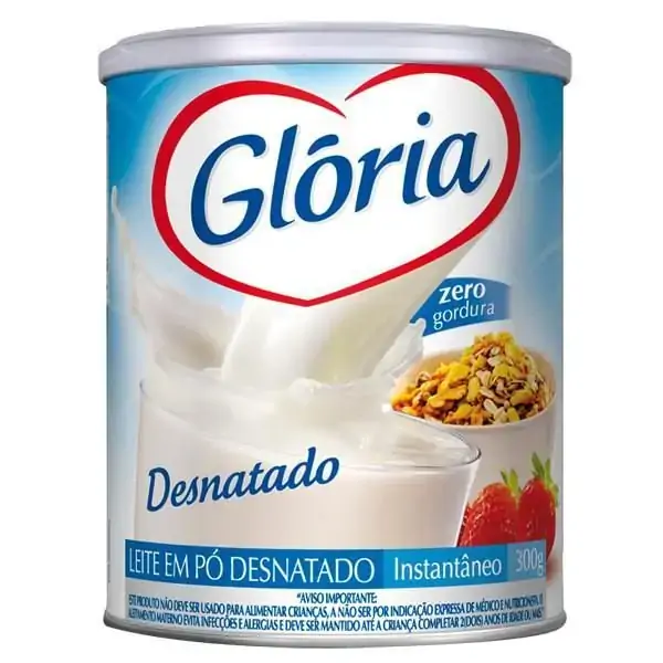 Leite Pó Desnatado Instantâneo Glória Lata 300g