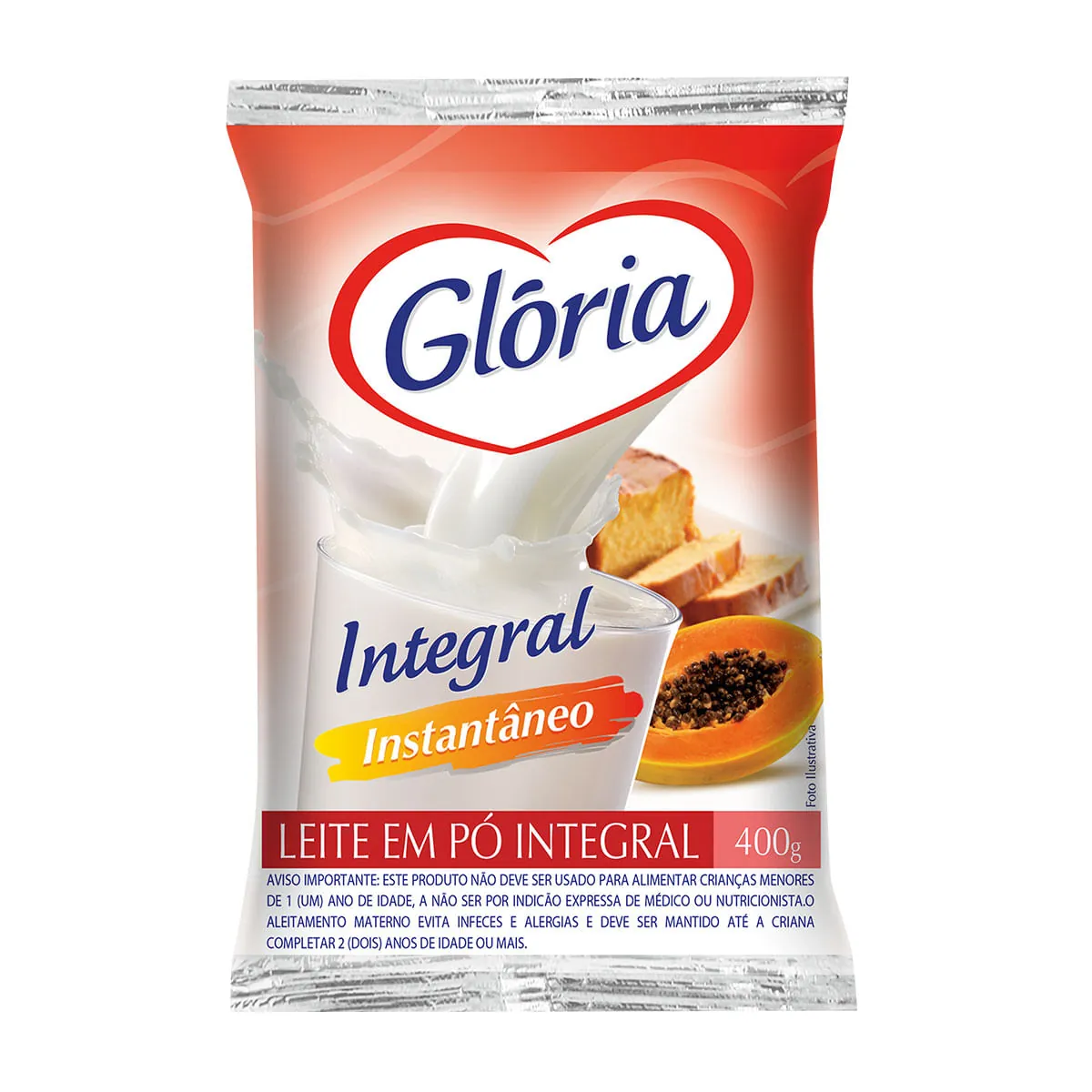 Leite Em Po Saco Integral 400g Gloria