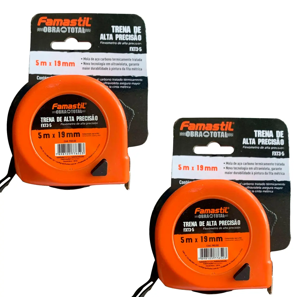 Kit 2 Trena De Alta Precisão Famastil 5mx19mm