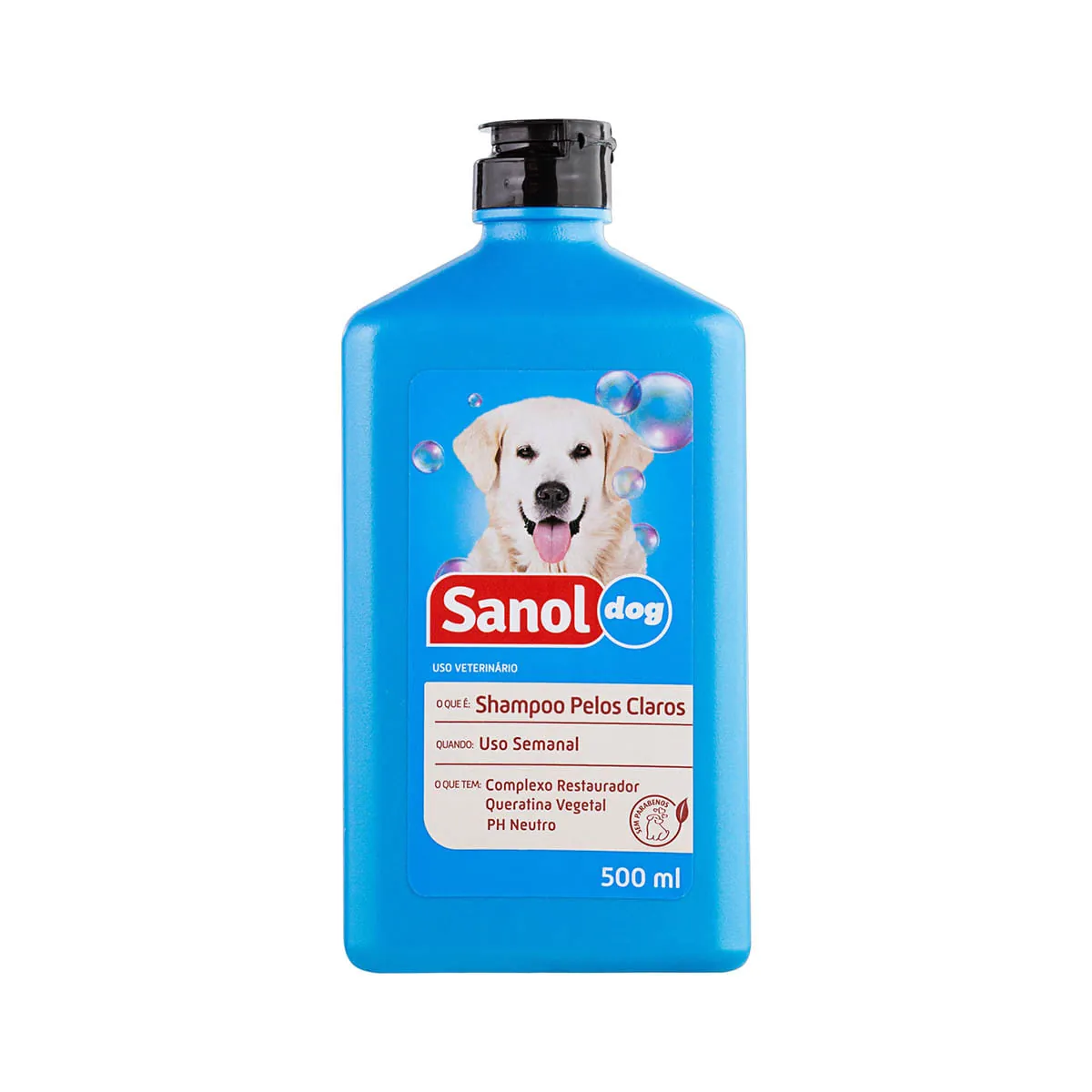 Shampoo para Cães de Pelo Claro SANOL DOG 500ml