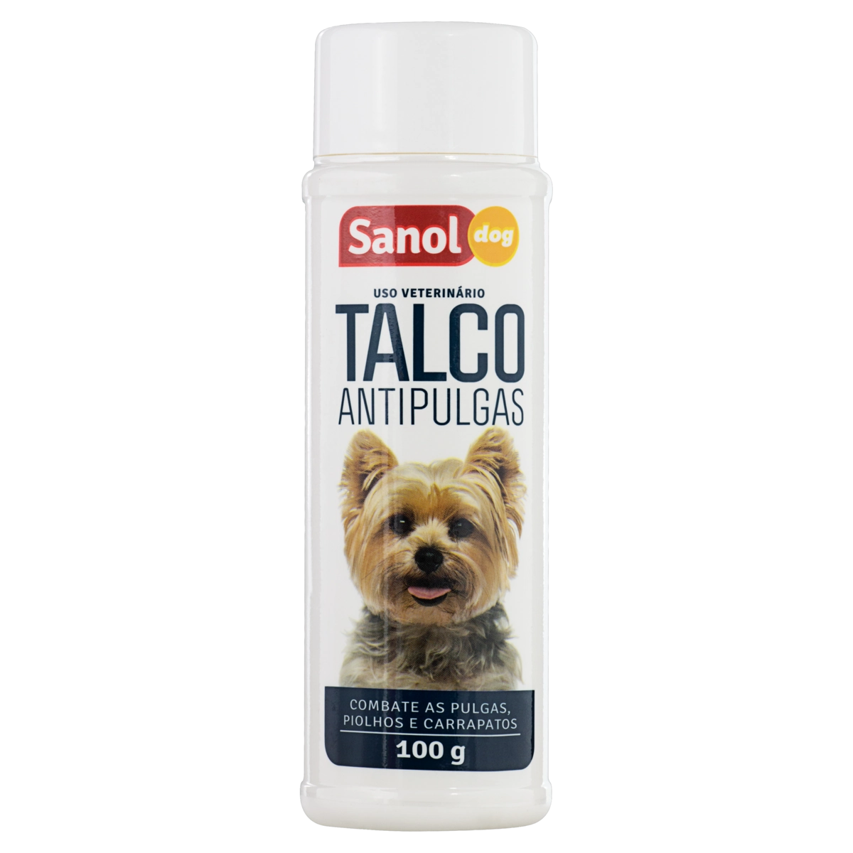 Talco Uso Veterinário Anti-Pulgas SANOL DOG Frasco 100g