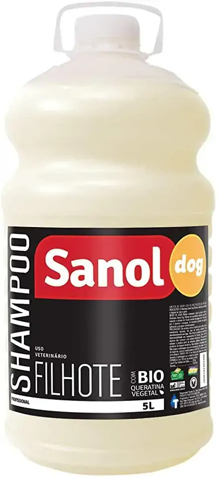 Shampoo Para Cães E Gatos Filhote Sanol Dog Profissional Galão 5l
