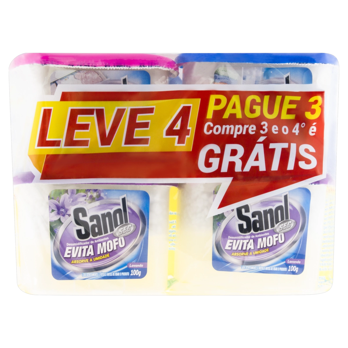 Kit Evita Mofo Lavanda Sanol Sec 100g Leve 4 Pague 3 Unidades