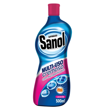 Saponáceo Cremoso Multiuso Lavanda Sanol Squeeze 500ml