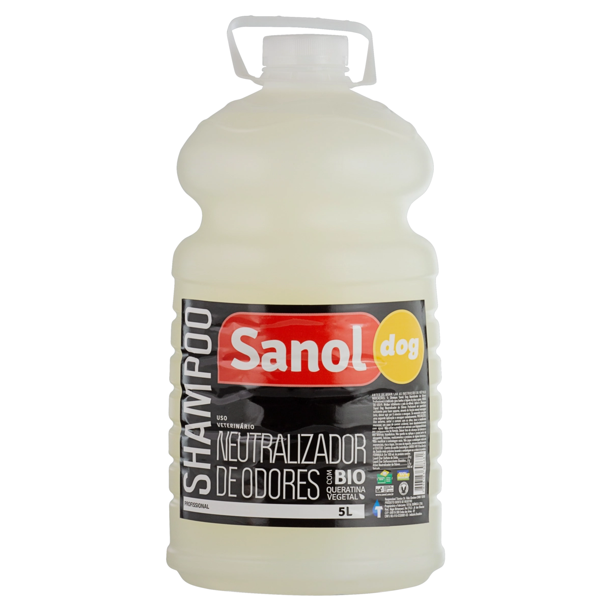 Shampoo Para Cães E Gatos Neutralizador De Odores Sanol Dog Profissional Galão 5l