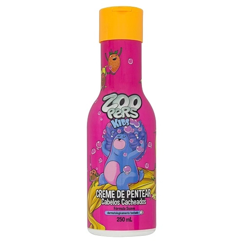 Creme Para Pentear Cabelos Cacheados Zoopers Kids Frasco 250ml