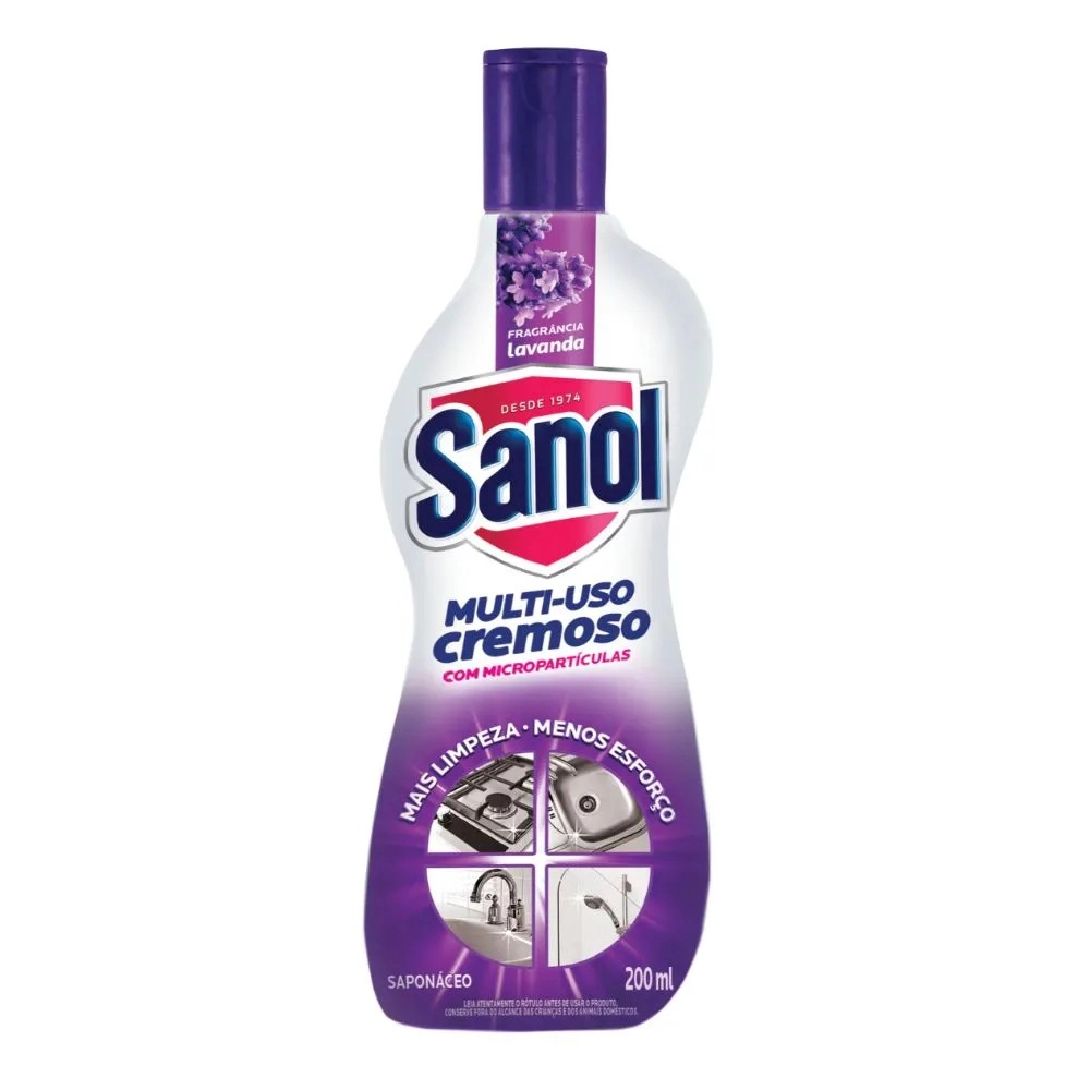 Saponáceo Cremoso Multiuso Lavanda Sanol Squeeze 200ml