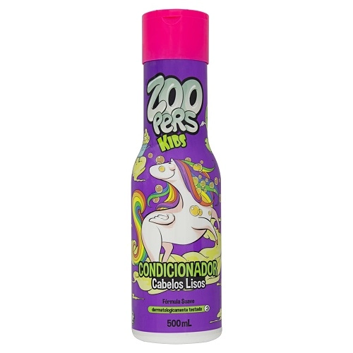 Condicionador Infantil Cabelos Lisos Zoopers Kids Frasco 500ml