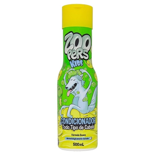 Condicionador Todo Tipo De Cabelo Zoopers Kids Frasco 500ml