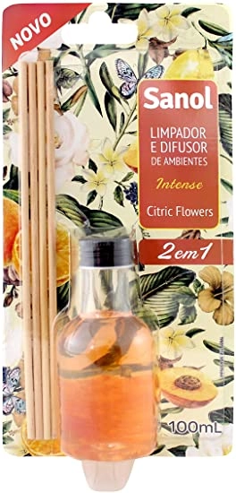 Limpador e Difusor de Ambientes Citric Flowers Sanol 100ml