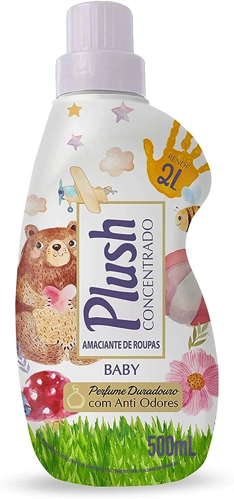 Amaciante De Roupa Concentrado Baby Plush Frasco 500ml