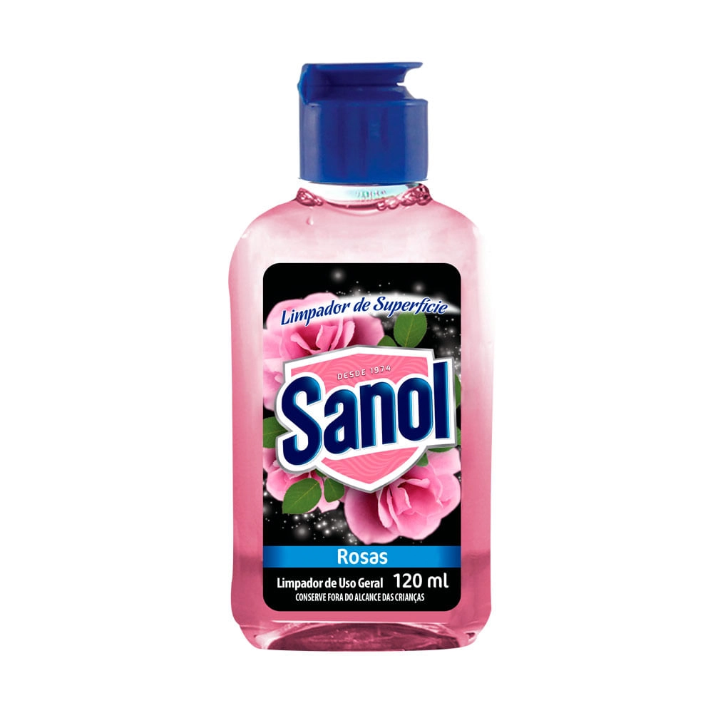 Limpador de Superfícies Rosas Sanol 120ml