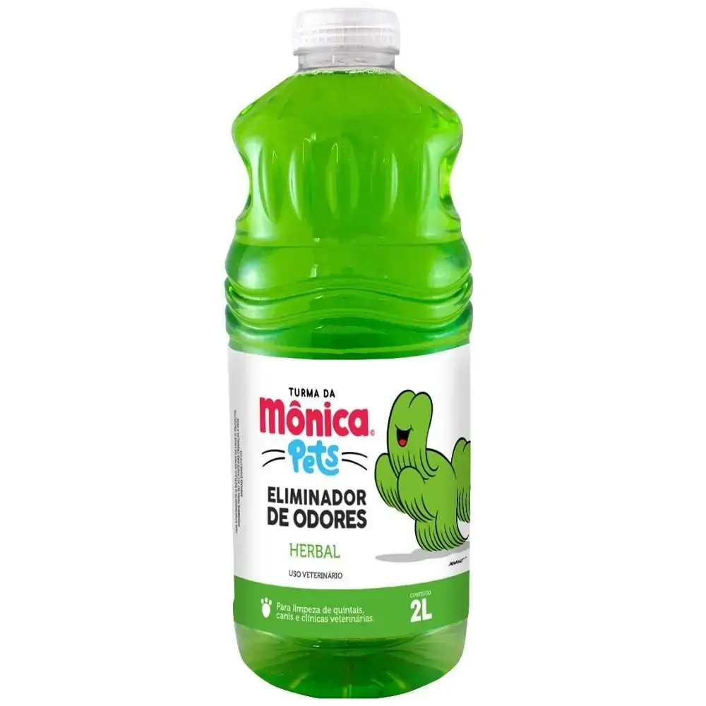 Eliminador de Odores Herbal Turma da Mônica Pets - Limpeza de quintais, canis e clínicas veterinárias (2 litros)