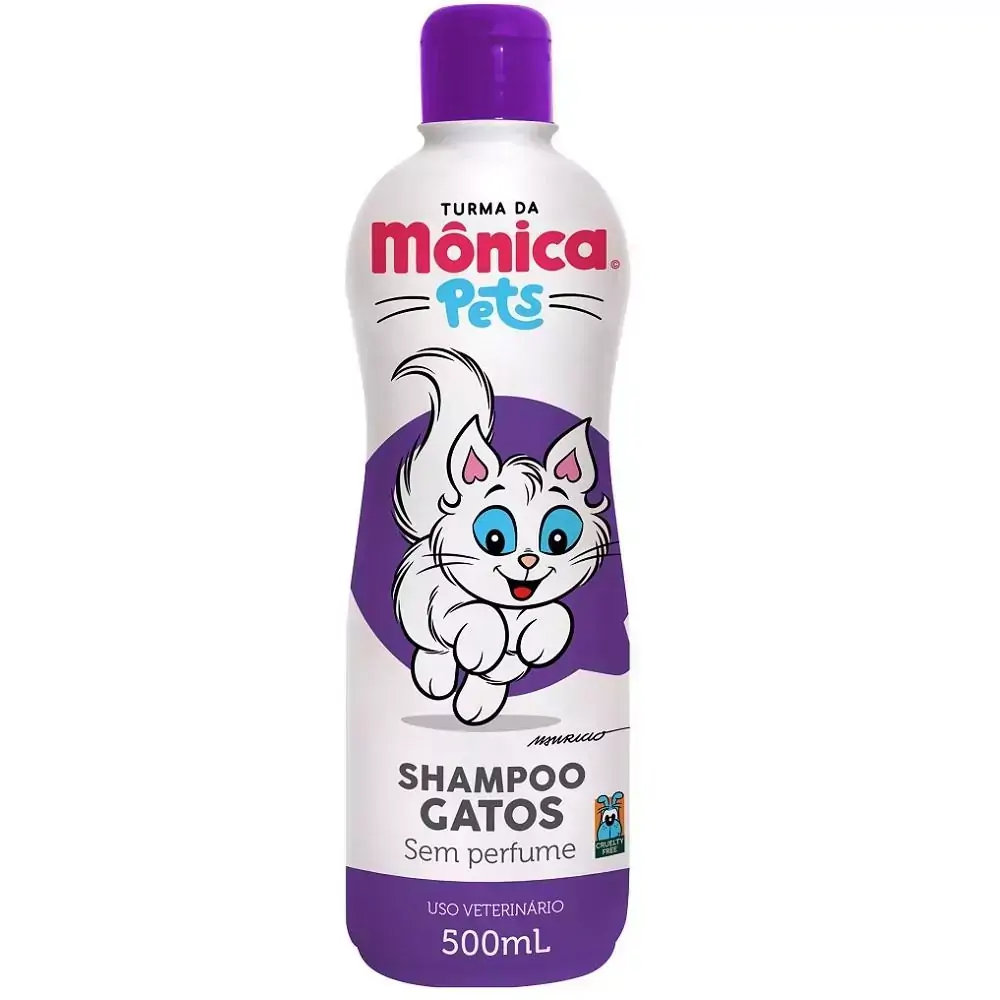 Shampoo Sem Perfume Turma da Mônica Pets para Gatos (500 ml) - Total Química