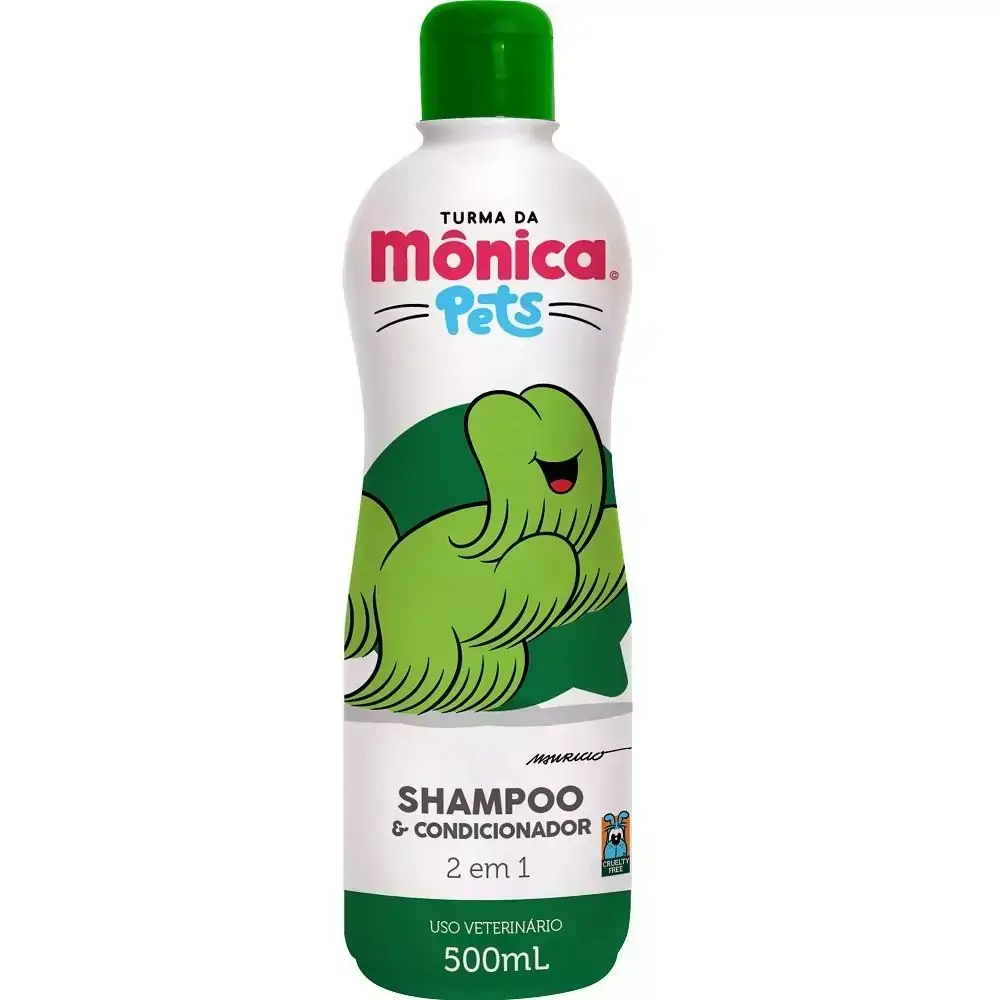 Shampoo e Condicionador 2 em 1 Turma da Mônica Pets para Cães e Gatos (500 ml) - Total Química