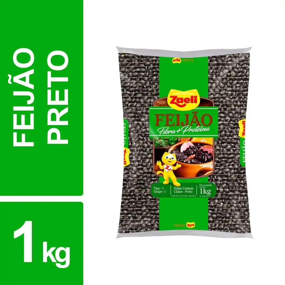 Feijao Preto T/1 Zaeli 1kg
