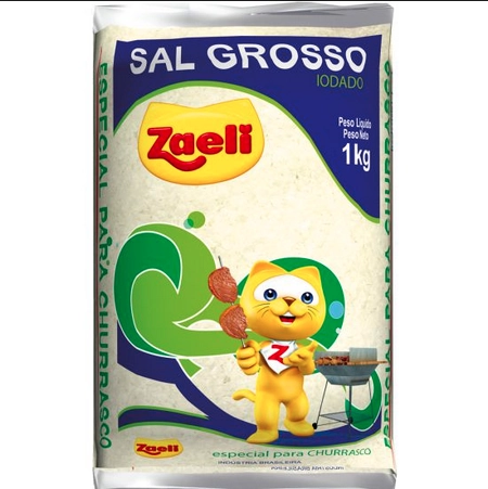 Sal Grosso Iodado 1kg Zaeli