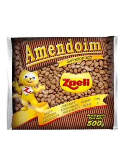 Amendoim Zaeli Branco 500gr