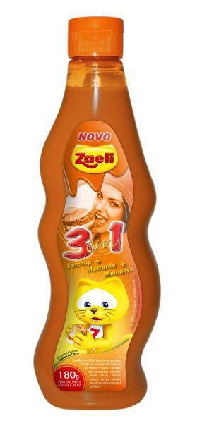 Molho Zaeli 3x1 180gr Ketchup Mostarda Maionese