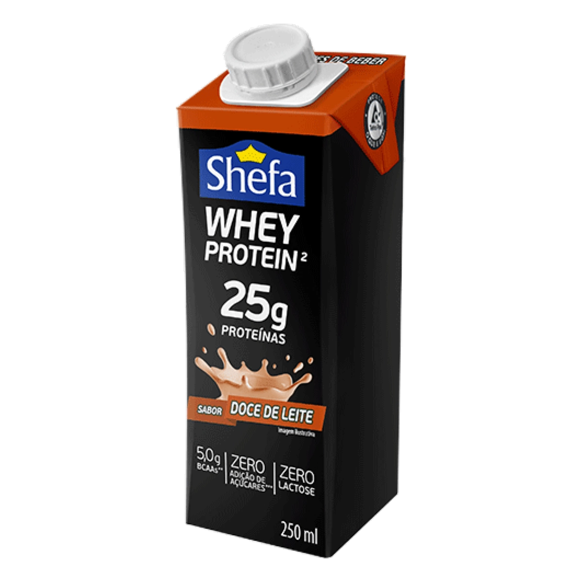 Bebida Láctea Uht Doce De Leite Zero Lactose Shefa Whey Protein Caixa 250ml