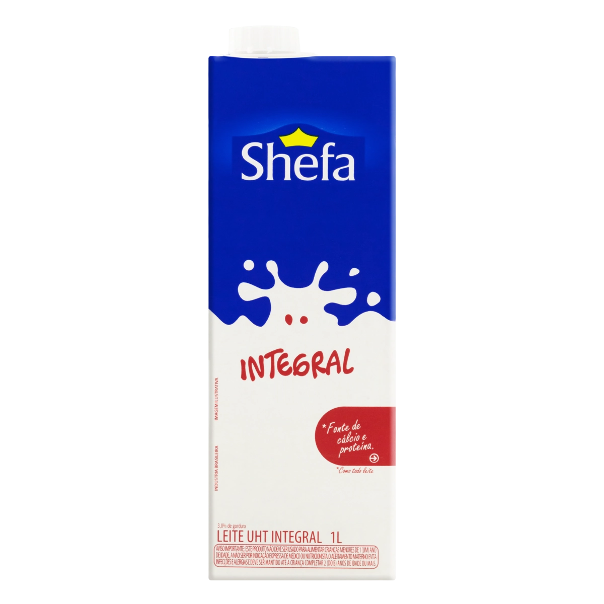 Leite Uht Integral Shefa Caixa Com Tampa 1l