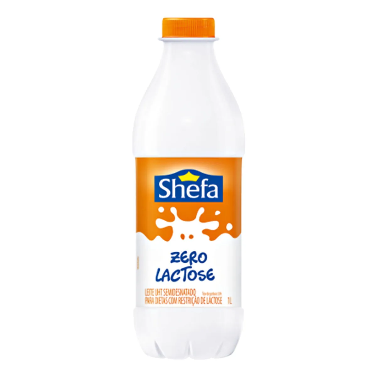 Leite Uht Semidesnatado Zero Lactose Shefa Garrafa 1l
