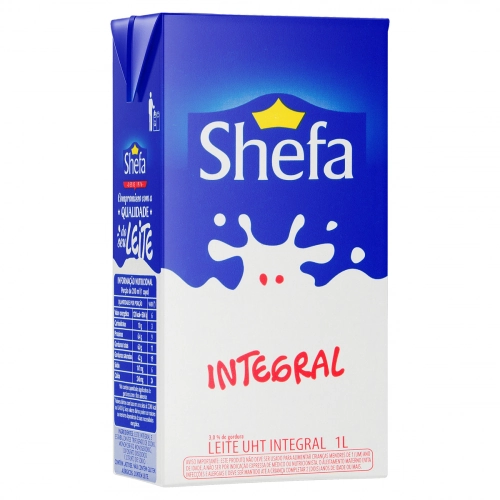 Leite UHT Integral Shefa Caixa 1l