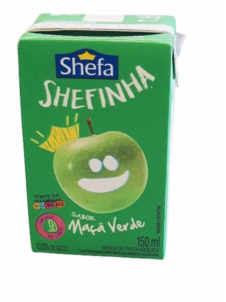 Bebida Adoçada Maçã Verde Shefa Shefinha Caixa 150ml