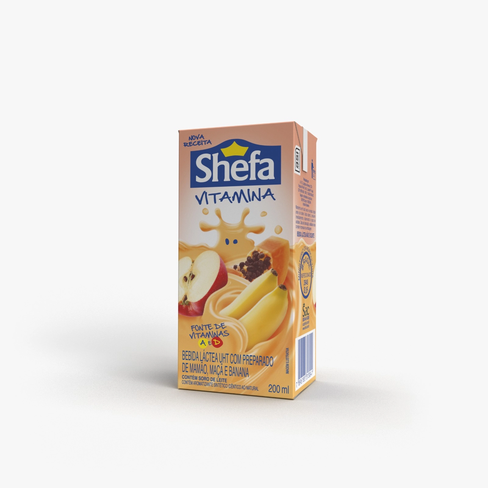 Bebida Láctea Vitamina com Frutas SHEFA 200ml