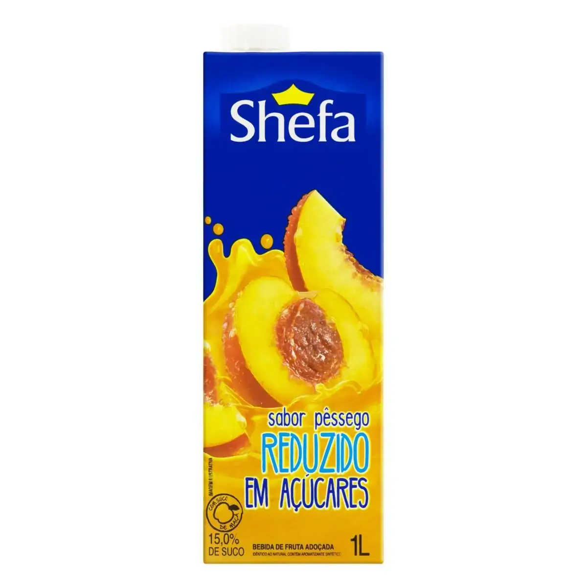 Bebida Adoçada Pêssego Shefa Caixa 1l