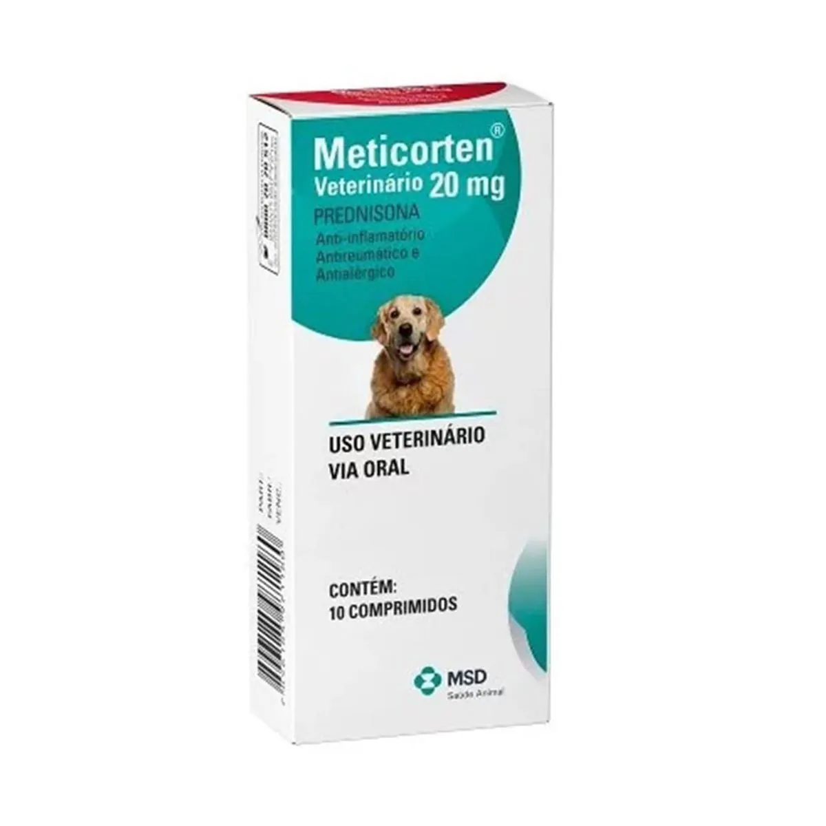 Meticorten Veterinário MSD Saúde Animal 20mg