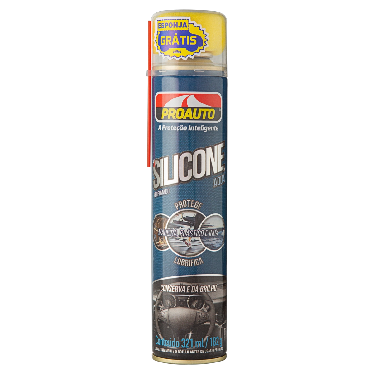 Silicone Spray Perfumado Aqua Proauto Frasco 182g Grátis Esponja