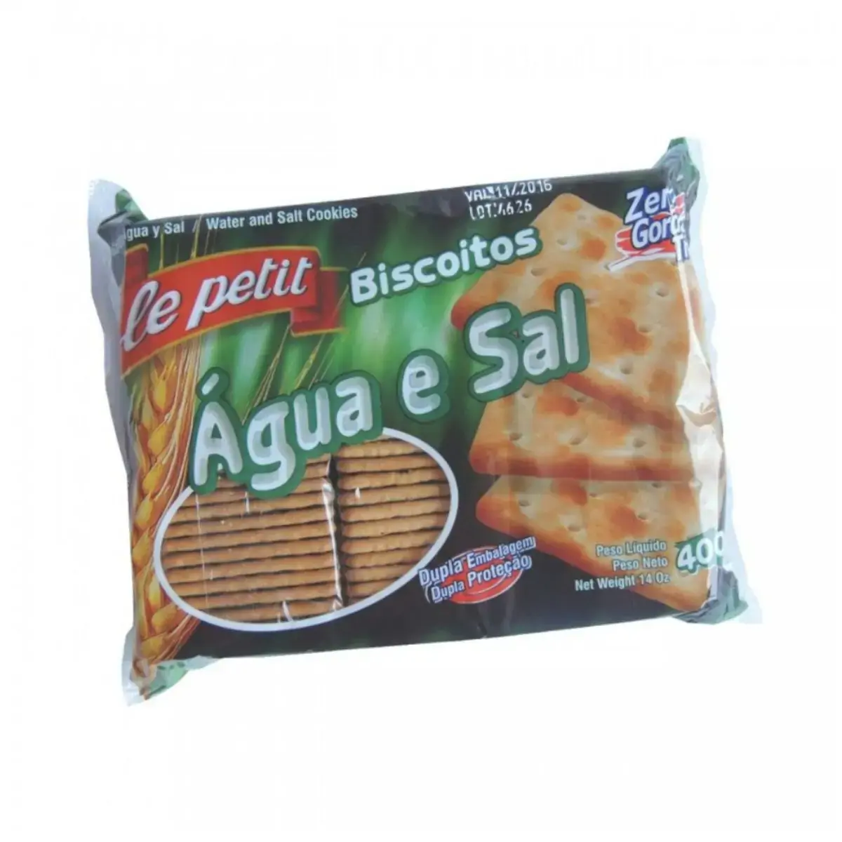 Biscoito Le Petit Agua E Sal 400 Grs