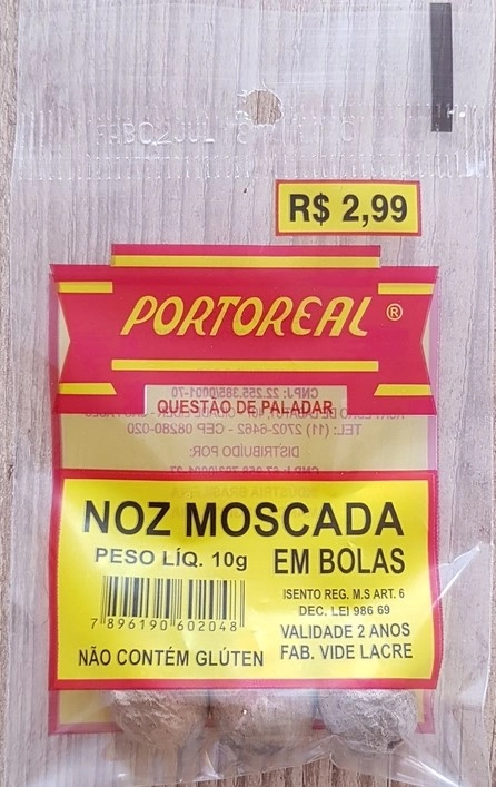 Noz Moscada Bola Portoreal 8g