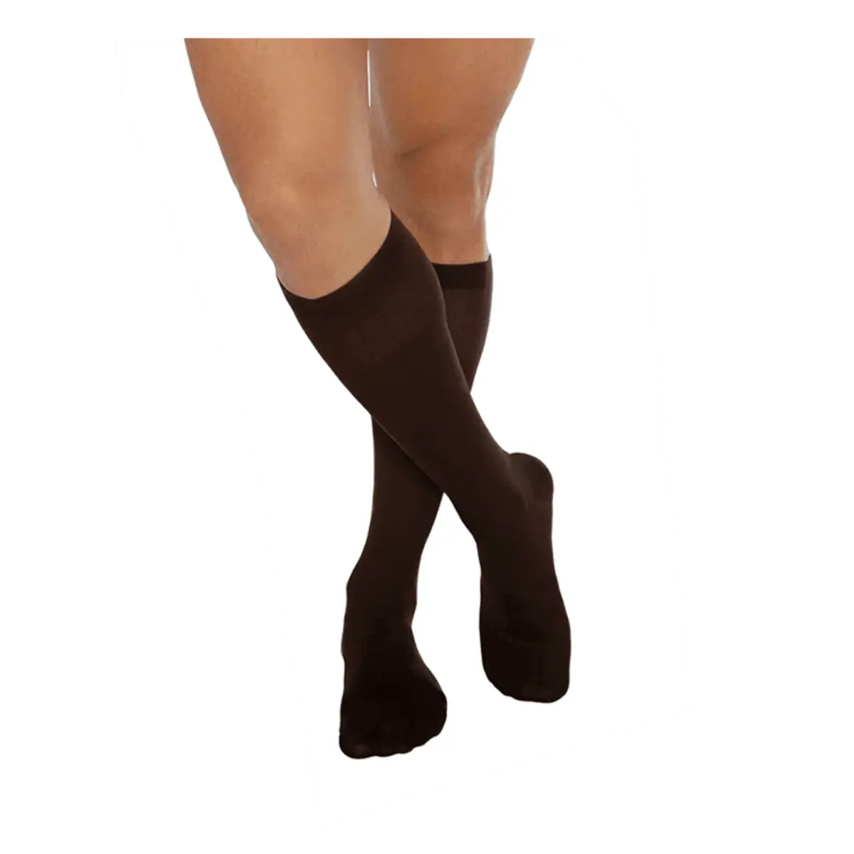 Meia Kendall 3/4 Alta Compressão Masculina com ponteira M Marrom