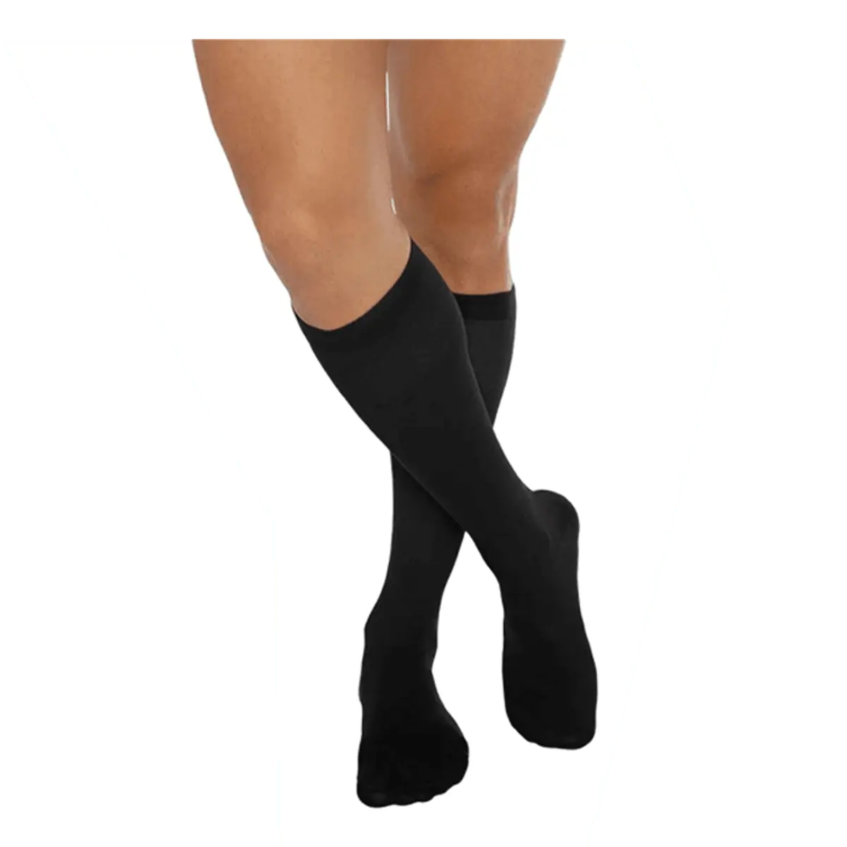 Meia Masculina Alta Compressão 3/4 Preta Kendall Tamanho M