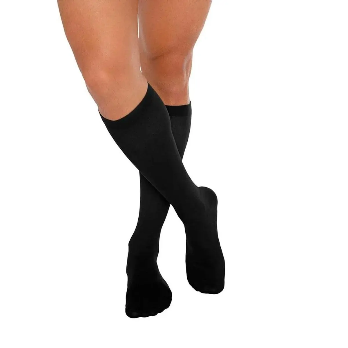 Meia Masculina Alta Compressão 3/4 Preta Kendall Tamanho G