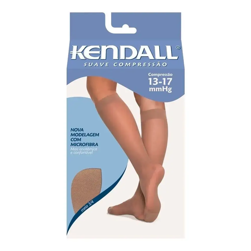 Meia 3/4 Kendall Suave Compressão M Preto