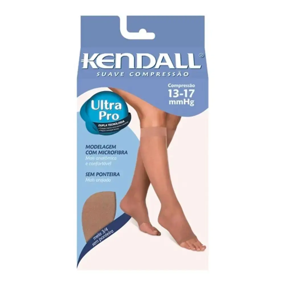 Meia 3/4 Kendall Suave Compressão sem ponteira M Mel
