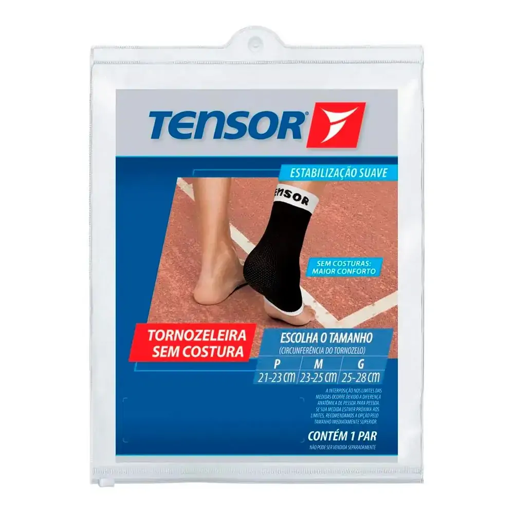 Tornozeleira sem Costura Tensor 6402 G Azul