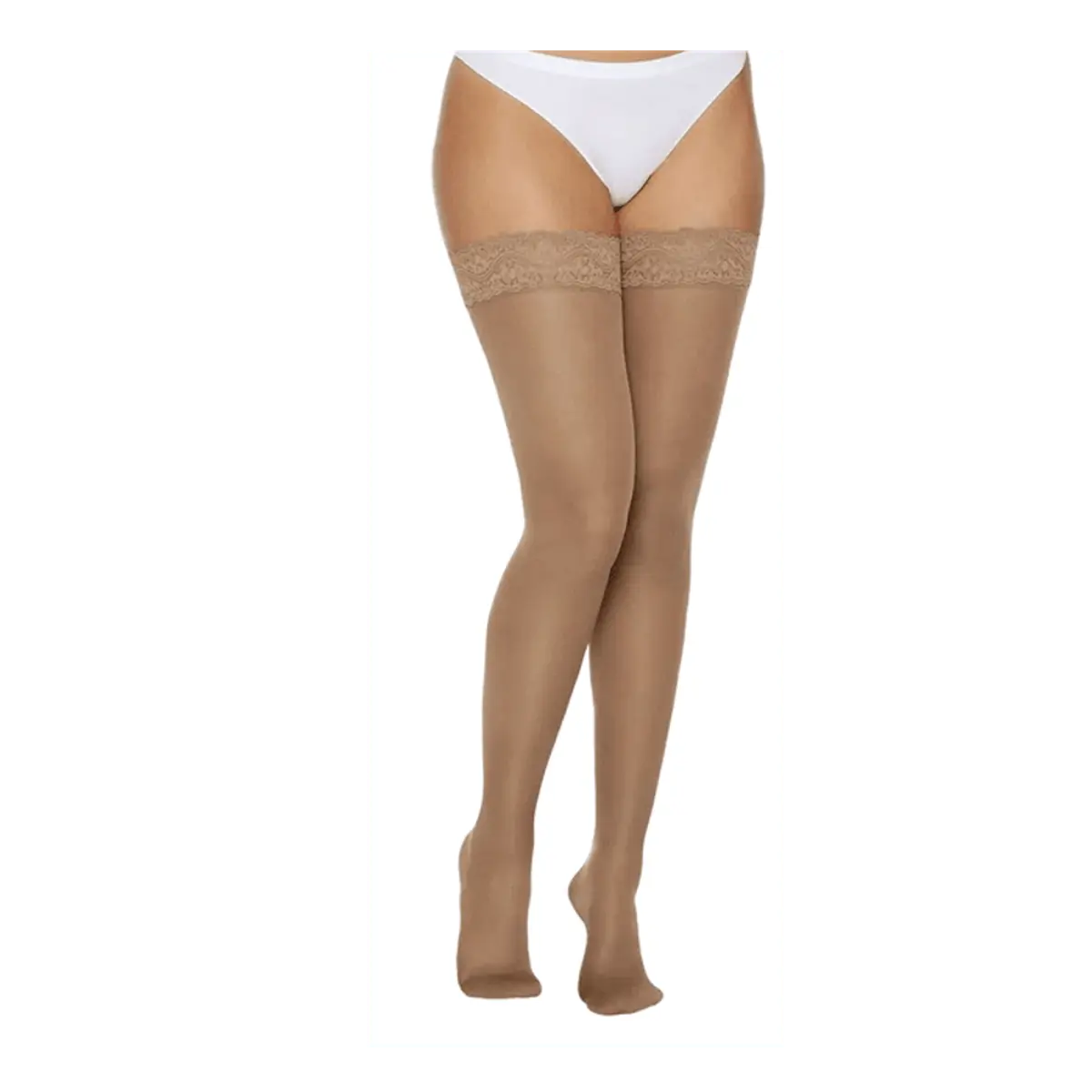 Meia Medicinal Kendall Mc Coxa 7/8 Grande Mel C/ Silicone