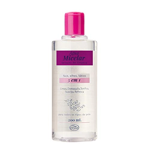 água Micelar Solução De Limpeza 5 Em 1 Facial Crysal Frasco 200ml