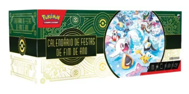 Jogo De Cartas Lata Pokemon Calendario De Festas Copag