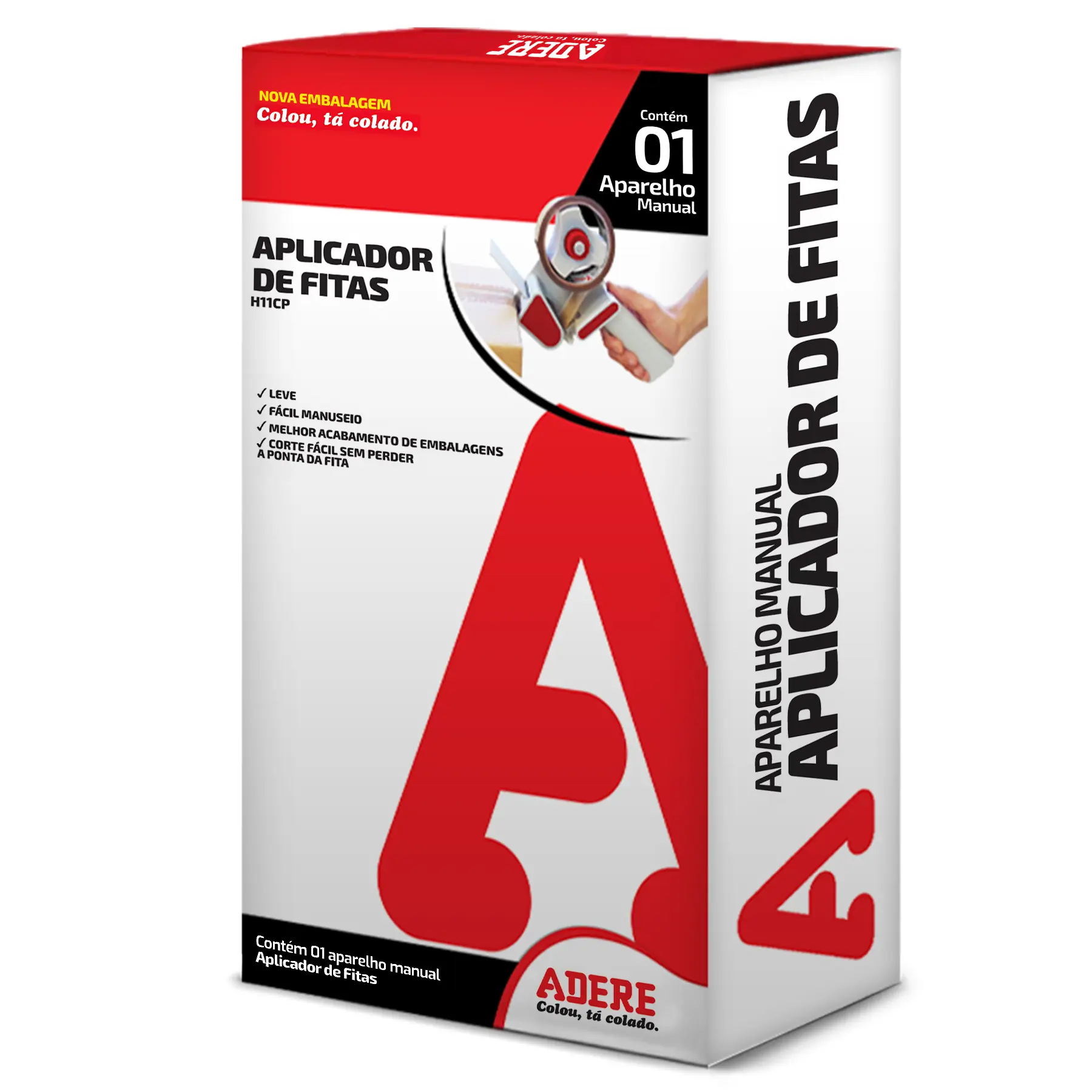 Aplicador de Fitas Branco e Vermelho Adere H11CP