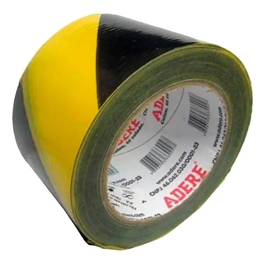 Fita Demarcacao Preto/amarelo Sem Adesivo 70mmx200m Adere