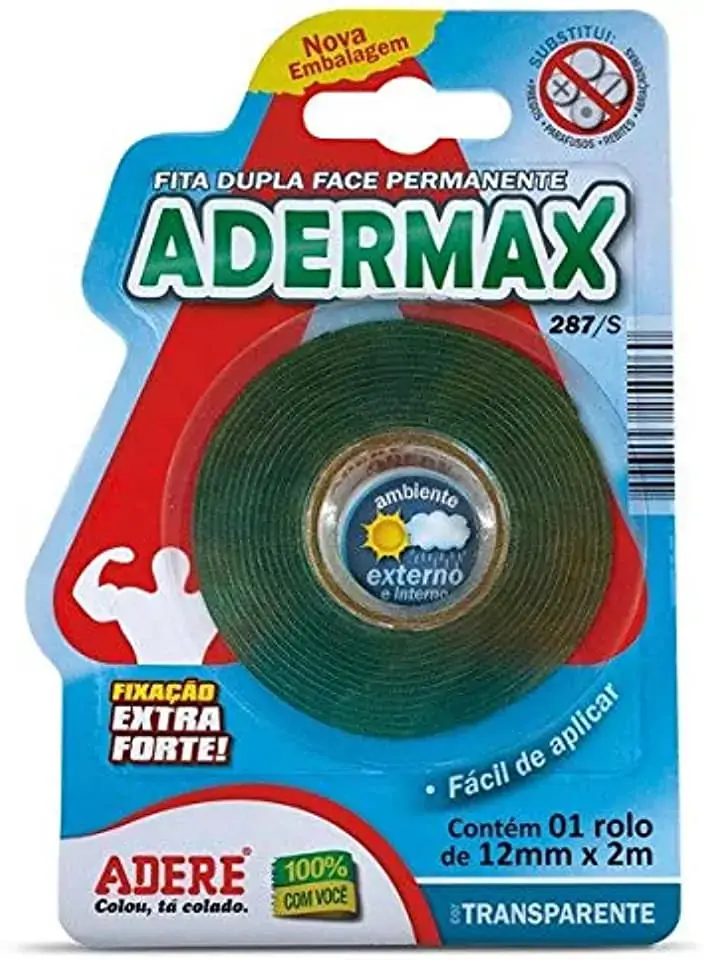 Fita Dupla Face 12mm 2mt Massa Acrilica