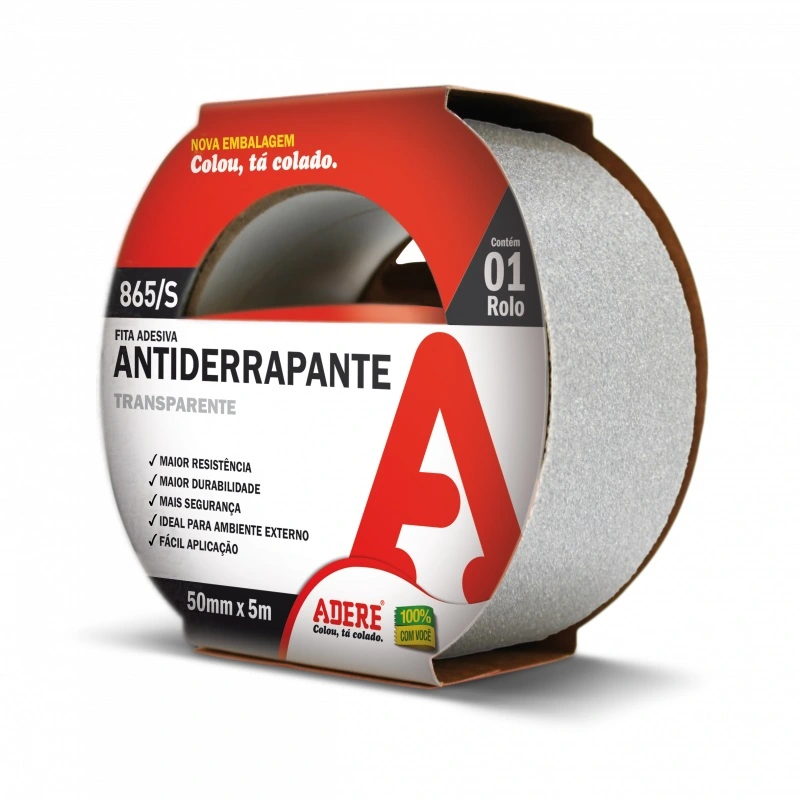 Fita Adesiva Antiderrapante Transparente 50mm X 5m Adere - Unico
