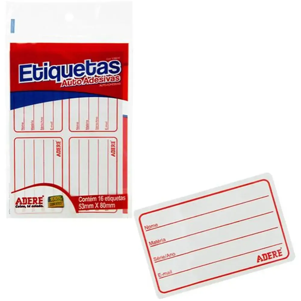 Etiqueta Ades.adere 16unidade 53x80mm