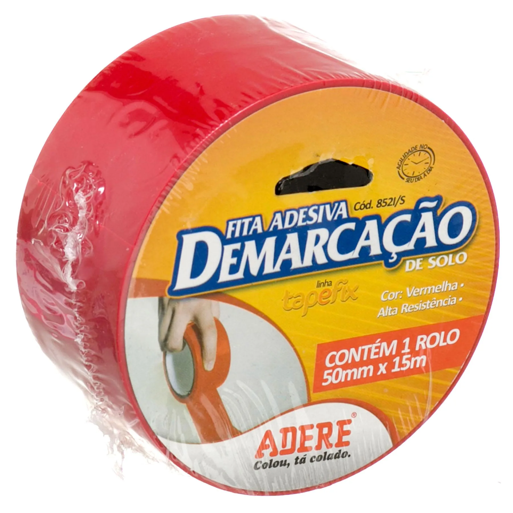Fita Demar.adere Verm.solo 50mmx15mt